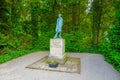 Dachau, Germany - July 30, 2015: Statue of the unknown inmate made by artist Nandor Glid at concentration camp