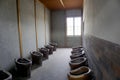 Dachau, Germany; September 30 2019: Interior and exterior view of the concentration camp of dahau, where people can learn about th