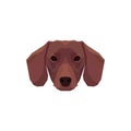 Low poly Dachshund head