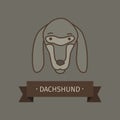 Dachshund breed dog for logo design