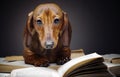 Dachshund Dog Studio quality light Book Read