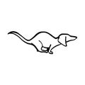 Dachshund dog vector handdrawing