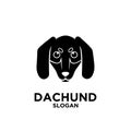 Dachshund head dog logo