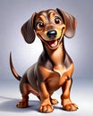 Dachshund puppy dog child pet cartoon character