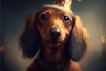 Dachshund\'s Special Day: Happy Birthday and Anniversary Event - A Heartfelt Greeting Card Filled Wags of Happiness