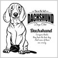 Dachshund - vector illustration for t-shirt, logo and template badges