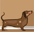 Dachshund vector stylized