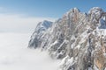 Dachstein above the fog line - austria Royalty Free Stock Photo