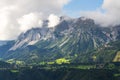 Dachstein Mountains over Schladming, Northern Limestone Alps, Austria Royalty Free Stock Photo