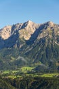 Dachstein Mountains over Schladming, Northern Limestone Alps, Austria Royalty Free Stock Photo