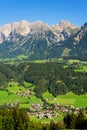 Dachstein Mountains over Schladming, Northern Limestone Alps, Austria Royalty Free Stock Photo