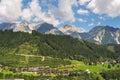 Dachstein Mountains over Schladming, Northern Limestone Alps, Austria Royalty Free Stock Photo