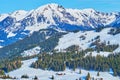 Dachstein West Alps from Zwieselalm mountain, Gosau, Austria Royalty Free Stock Photo