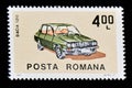 Bucharest, Romania 1983- Postage stamp with the Romanian automobile DACIA 1310