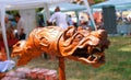 Dacian Draco Wolf Sculpturte Royalty Free Stock Photo