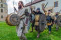 Dacian soldiers in battle costume, Alba Iulia, Romania, Apulum Roman Festival
