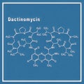 Dactinomycin cancer chemotherapy drug, Structural chemical formula