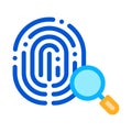 Dactylogram Fingerprint Icon Outline Illustration Royalty Free Stock Photo