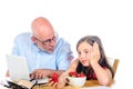 Dad is angry with his daughter Royalty Free Stock Photo
