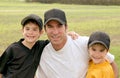 Dad and Boys Royalty Free Stock Photo