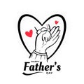 Dad holding son hand love fathers day background