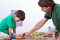 Dad playing with son Royalty Free Stock Photo