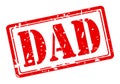 DAD red stamp text