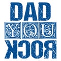 Dad You Rock Fathers Day Greetings Design