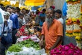 Dadar flower market of Mumbai Royalty Free Stock Photo