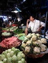 Dadar vegetable market scene, Dadar, Mumbai India Royalty Free Stock Photo