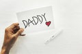 Daddy card pregnancy test announcement