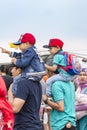 Fathers carried sons on shoulders, Bandung Air Show 2017.