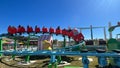 Daddy Pigs Roller Coaster Ride at Peppa Pig Theme Park in Cypress Gardens, Florida