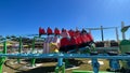 Daddy Pigs Roller Coaster Ride at Peppa Pig Theme Park in Cypress Gardens, Florida