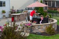 Daddy serving lemonade to his little daughter Royalty Free Stock Photo