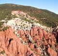 the dades valley in atlas moroco africa ground tree and nobo Royalty Free Stock Photo