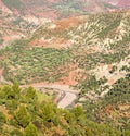 the dades valley in atlas moroco africa ground tree and nobody Royalty Free Stock Photo