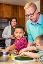 Dads in Kitchen Royalty Free Stock Photo