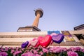 Daegu, South Korea - November 5, 2019: Daegu tower, a landmark or symbol of daegu city, pink tone effect Royalty Free Stock Photo