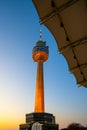 Daegu, South Korea - November 5, 2019: Daegu tower or 83 Tower is a symbol of Daegu city in twilight, this area is popular place Royalty Free Stock Photo