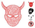 Daemon Head Web Vector Mesh Illustration Royalty Free Stock Photo