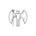 daemon icon. Element of angel and demon icon for mobile concept and web apps. Thin line icon for website design and development,