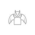 daemon icon. Element of angel and demon icon for mobile concept and web apps. Thin line icon for website design and development,