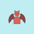 daemon icon. Element of angel and demon icon for mobile concept and web apps. Filled outline daemon icon can be used for web and