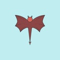 daemon icon. Element of angel and demon icon for mobile concept and web apps. Filled outline daemon icon can be used for web and