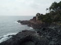 Daepo Haean Jusangjeolli Cliff. Hexagonal rocks of Seogwipo.