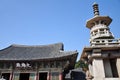 Daeungjeon pavilion & dabotap pagoda, Bulguksa temple, South Korea Royalty Free Stock Photo