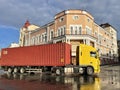 Vladivostok, Russia, October, 11, 2022. DAF truck on Peter the Great Street. Russia, Vladivostok city