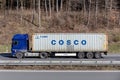 Truck with COSCO container