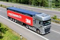 Truck with 3M reklamo advertising on bulk trailer